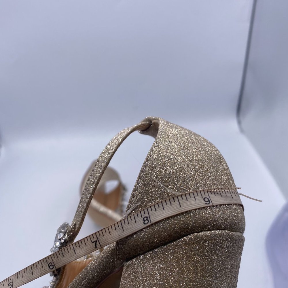 FSJ T-Strap Open Toe Sandals Rhinestones - Picture 9 of 10